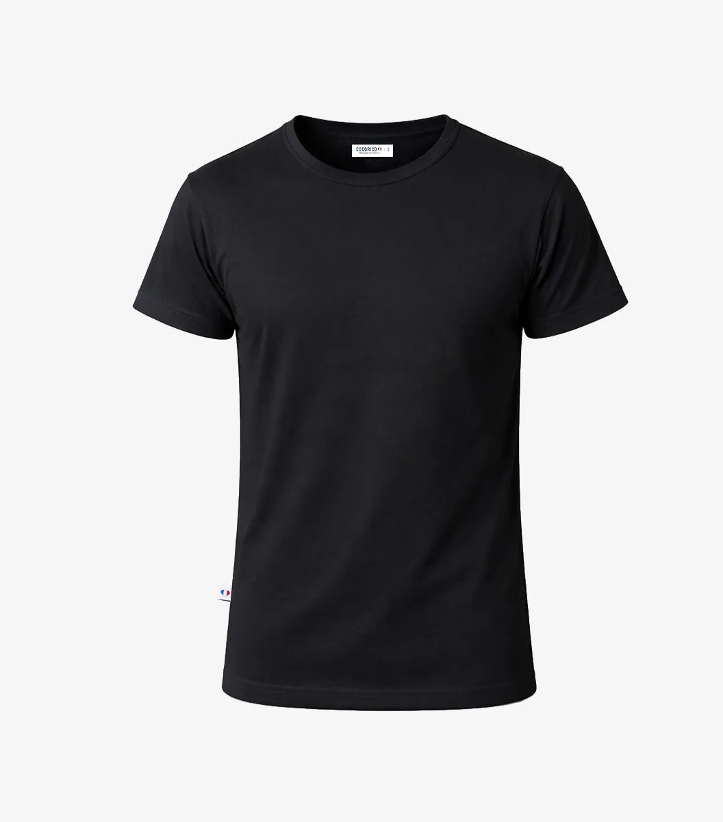 Cocorico Intemporel t-shirt pyjama homme noir coton