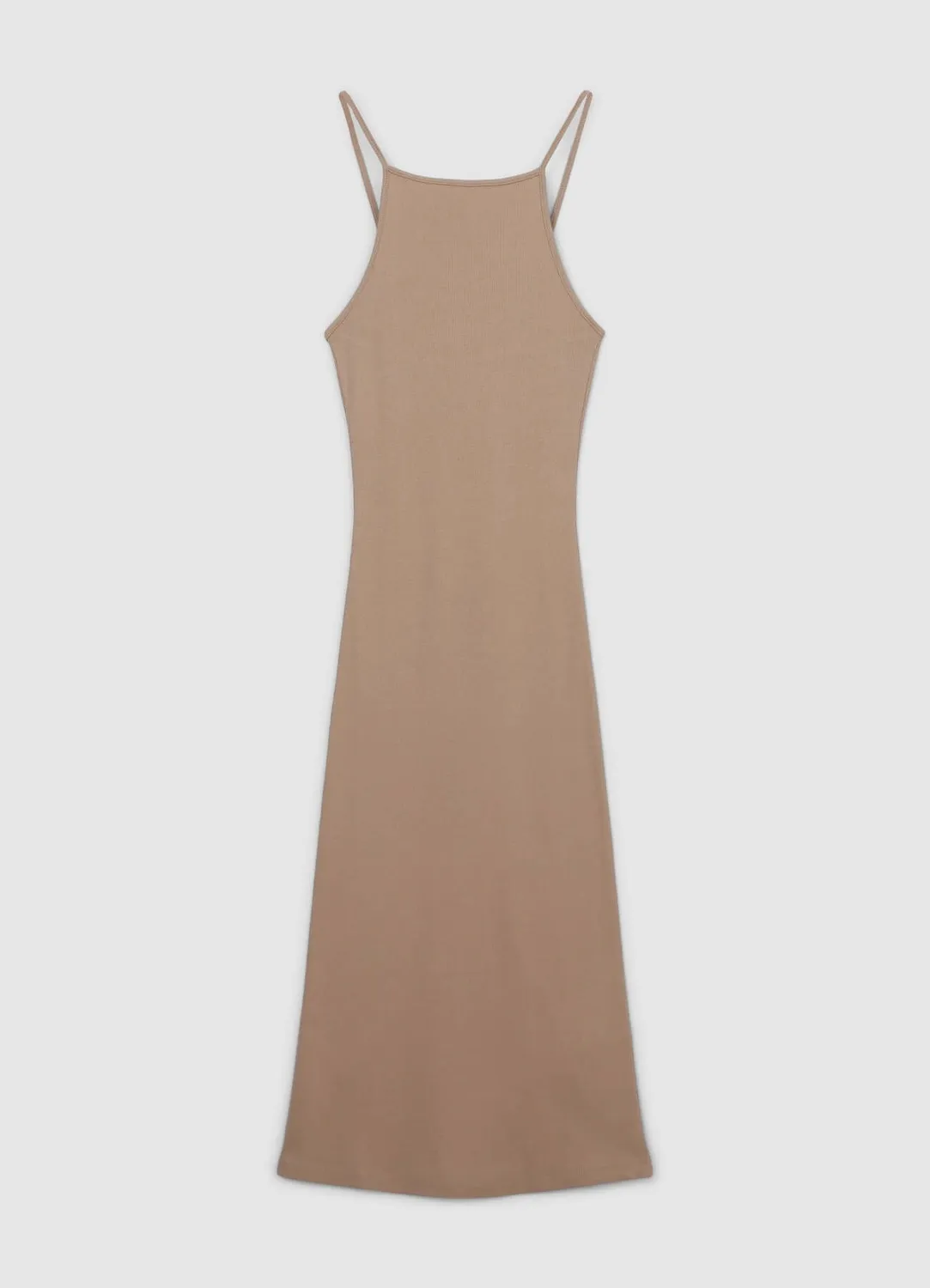 Calliope Robe longue femme à côtes bretelles