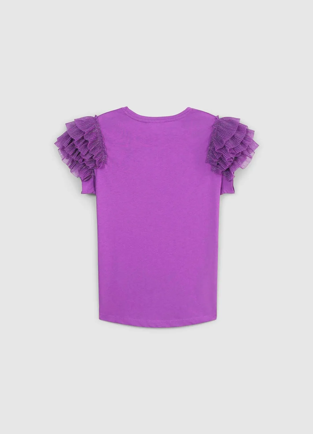 Calliope t-shirt tulle femme M col rond coton