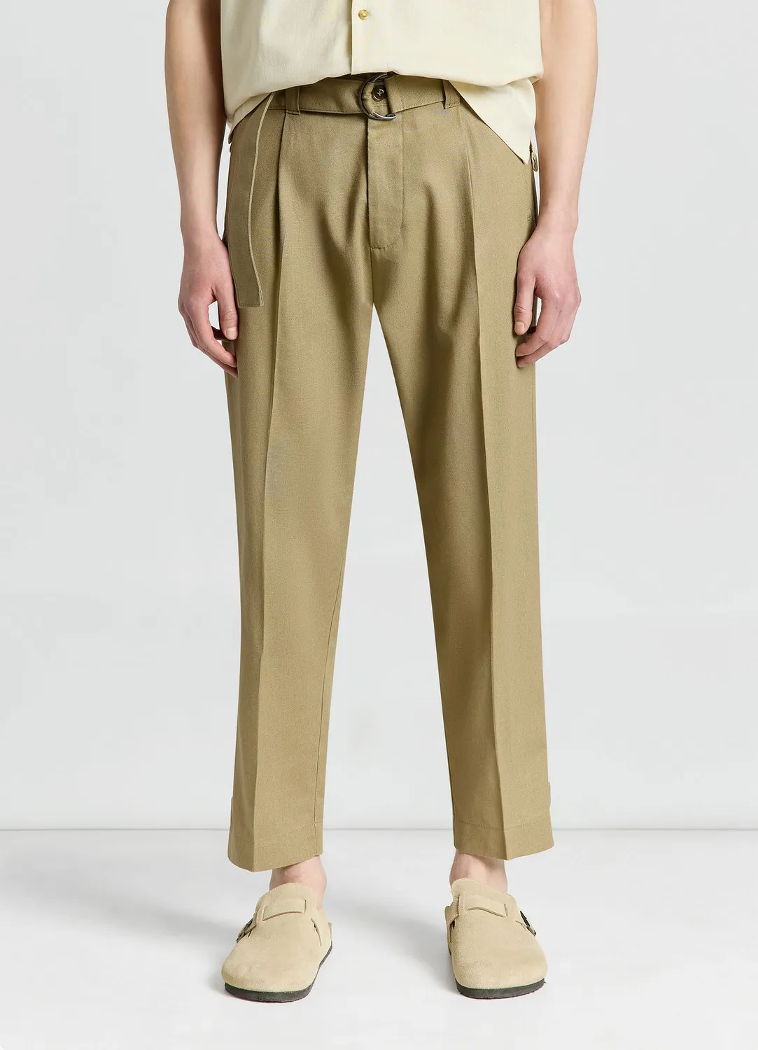 Calliope pantalon homme lin ceinture intégrée