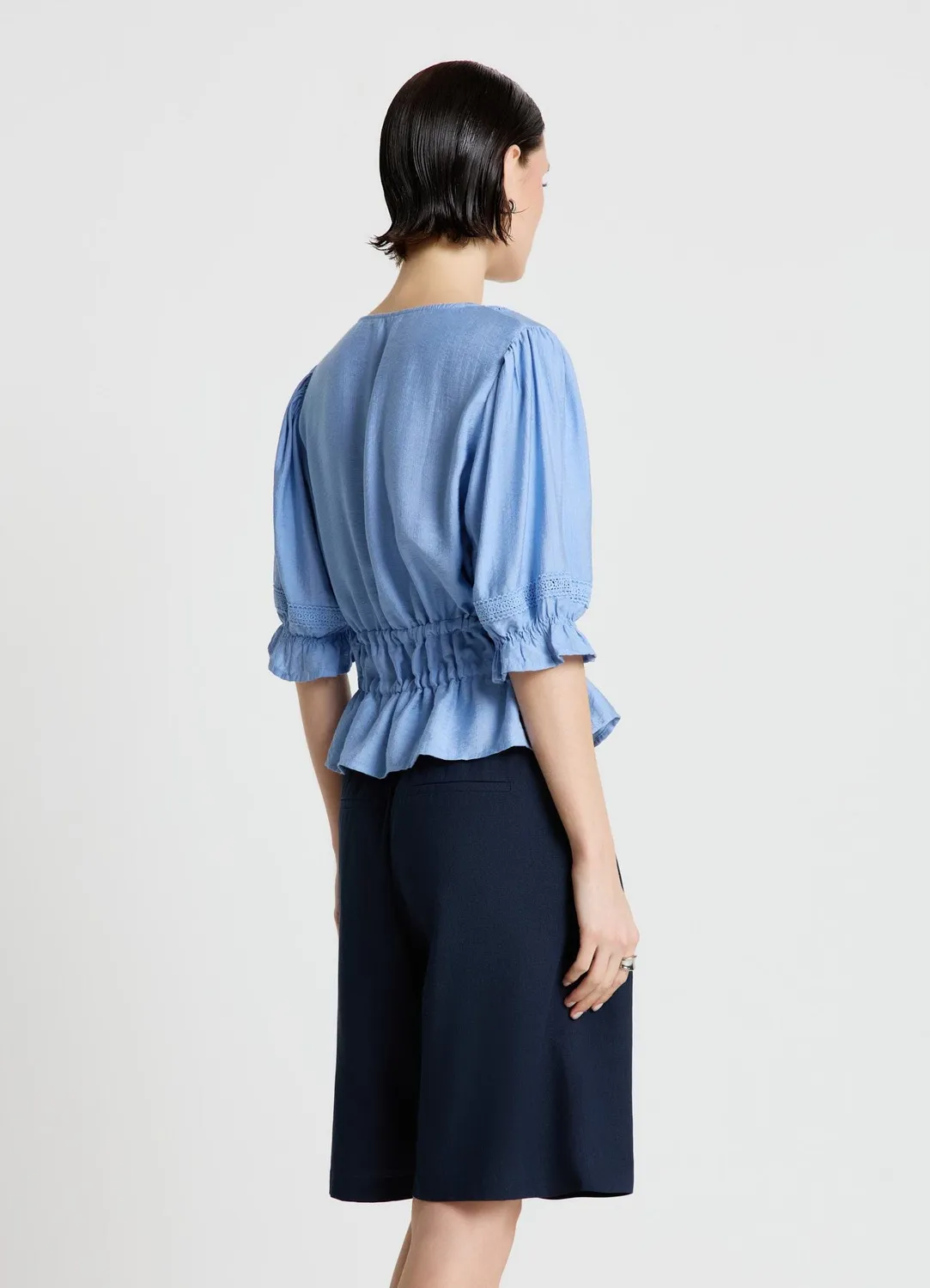 Calliope blouse ajour col V blouse lacets femme