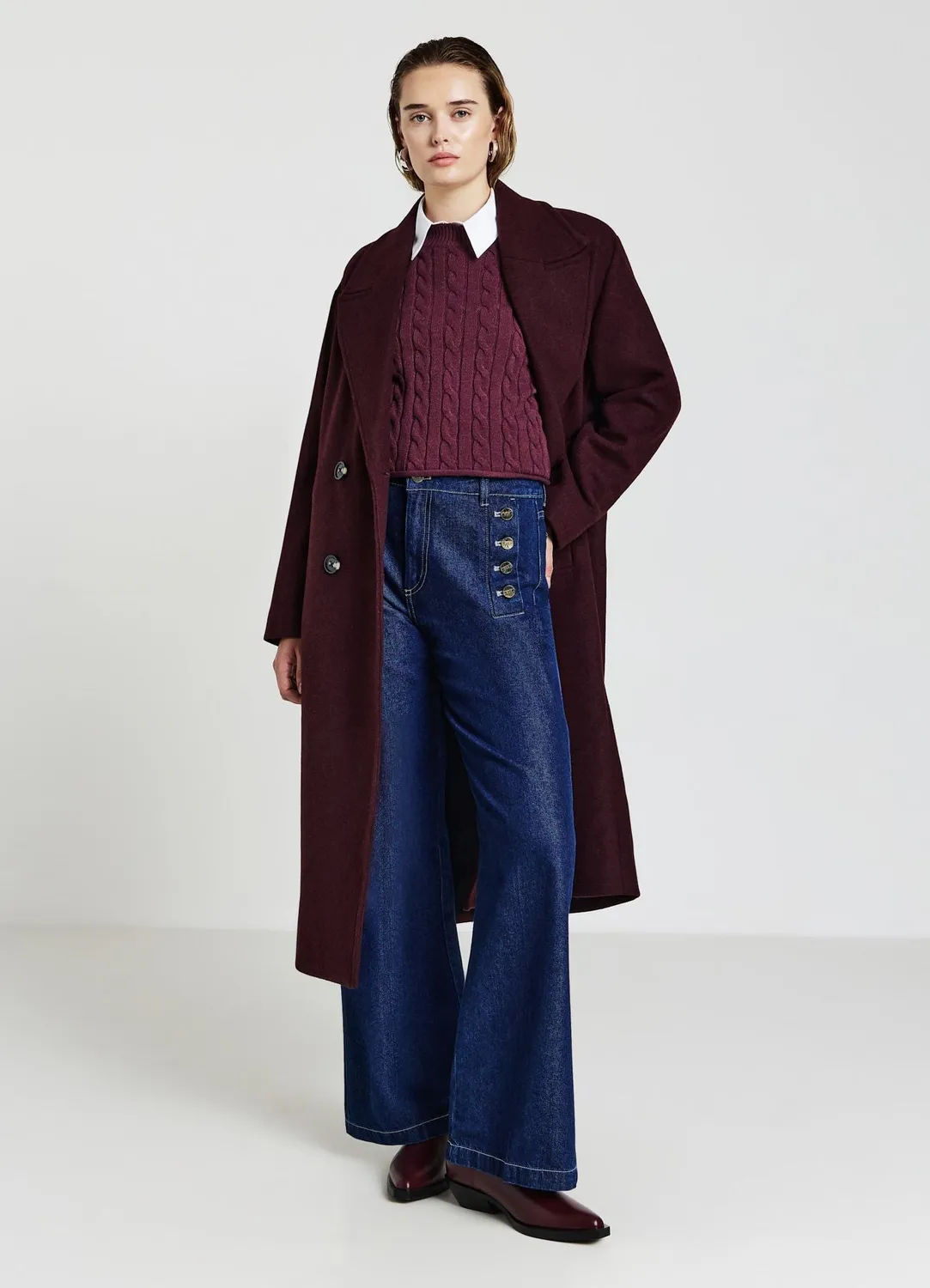 Calliope jean palazzo femme 42 boutons