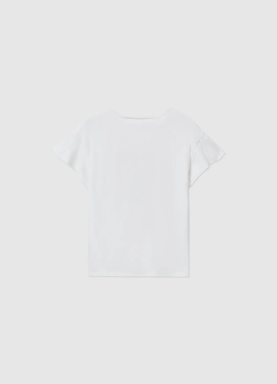 Calliope t-shirt fleur fille 6-7 ans coton volants paillettes