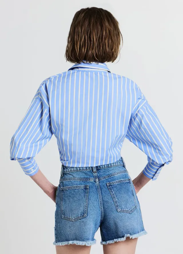 Calliope short mom femme déchiré denim