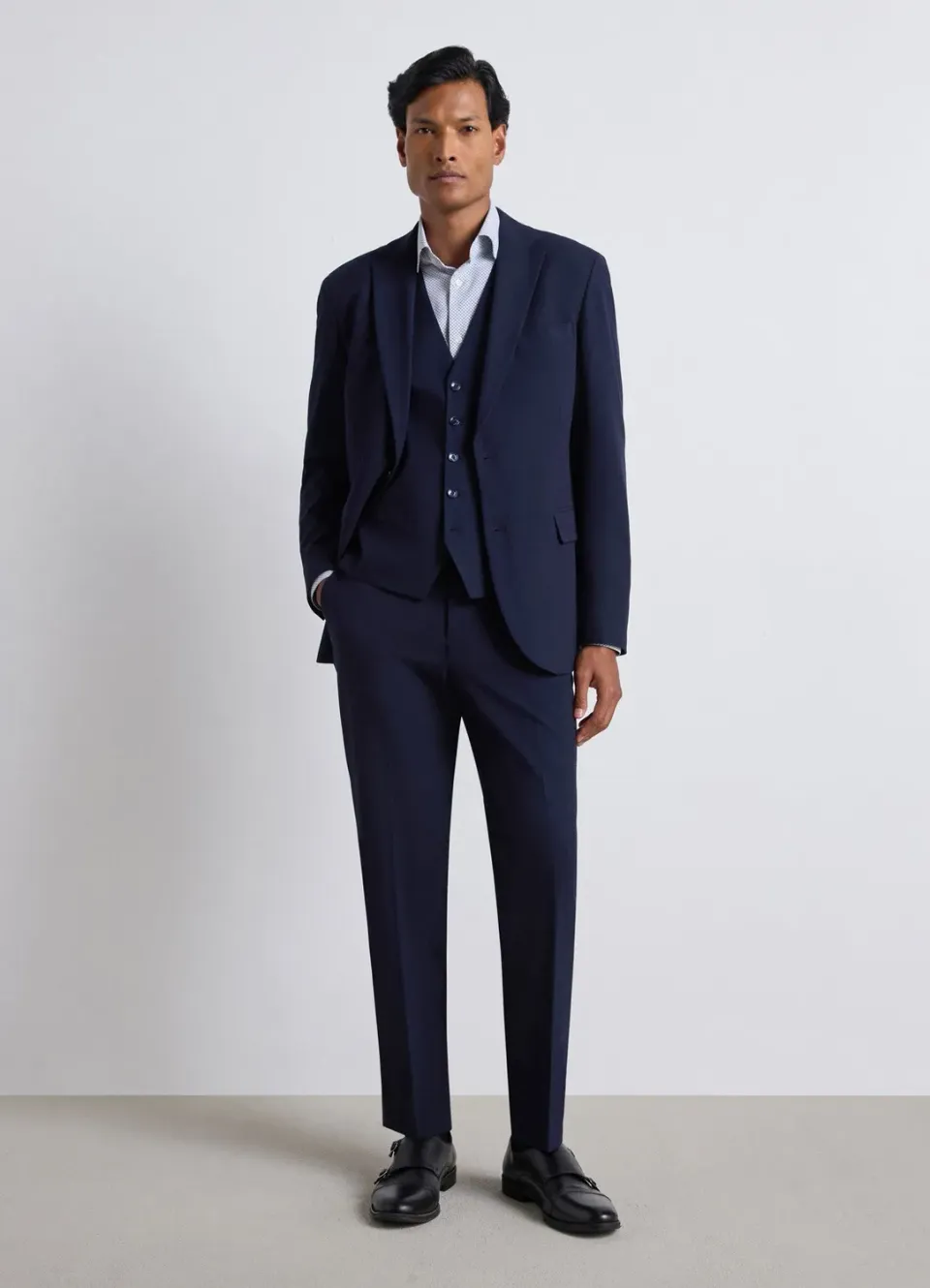 Calliope pantalon sartorial homme uni coupe droite