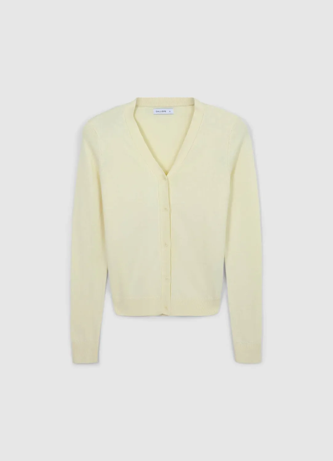 Calliope Cardigan femme col V uni coupe regular