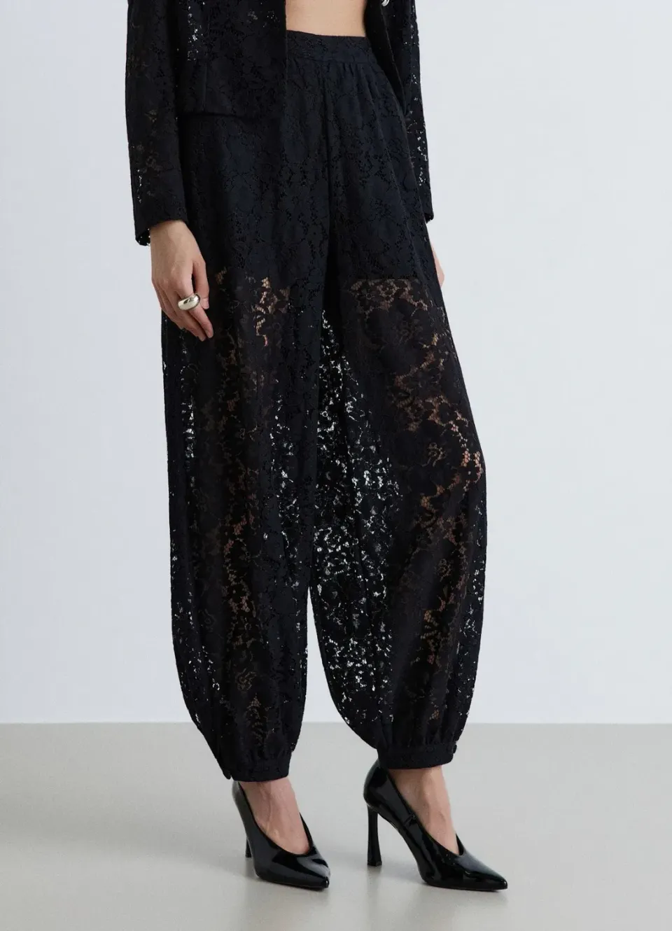 Calliope Balloon Pantalon Dentelle Femme Doublé