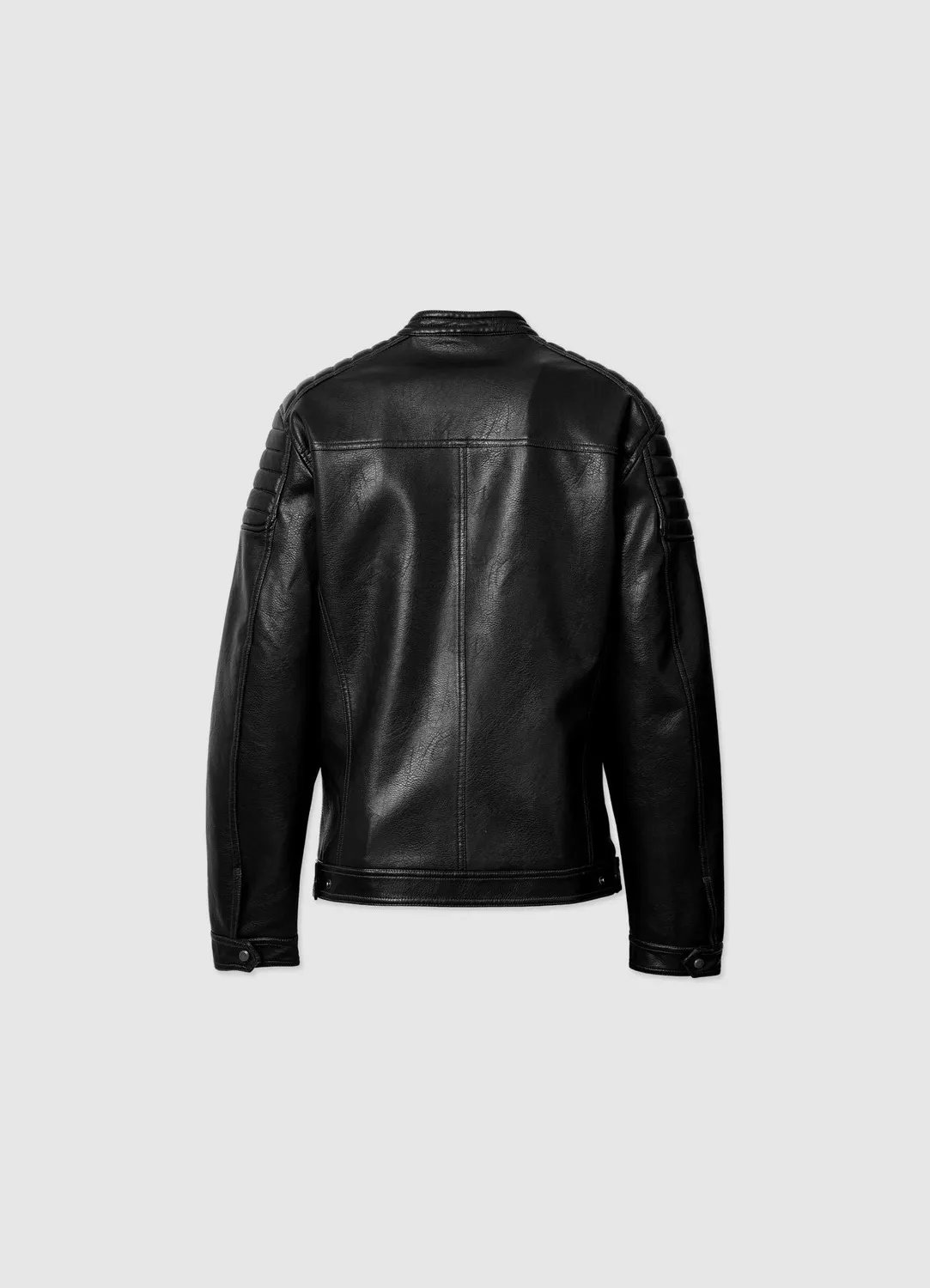 Calliope blouson biker simili-cuir homme col coréen L