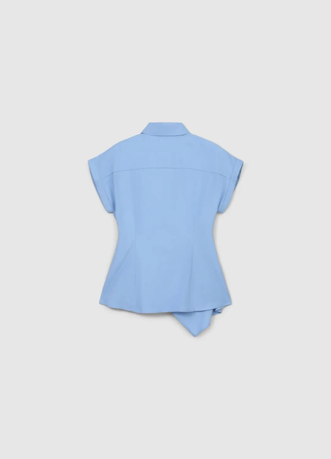 Calliope Noeud chemise femme coton manches courtes