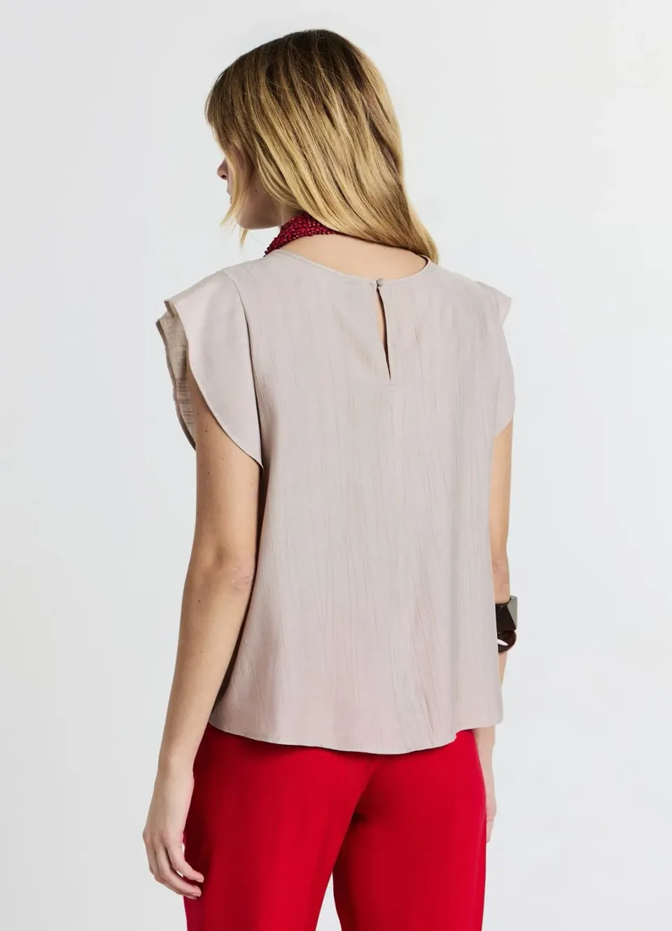 Calliope blouse femme volants manches courtes M