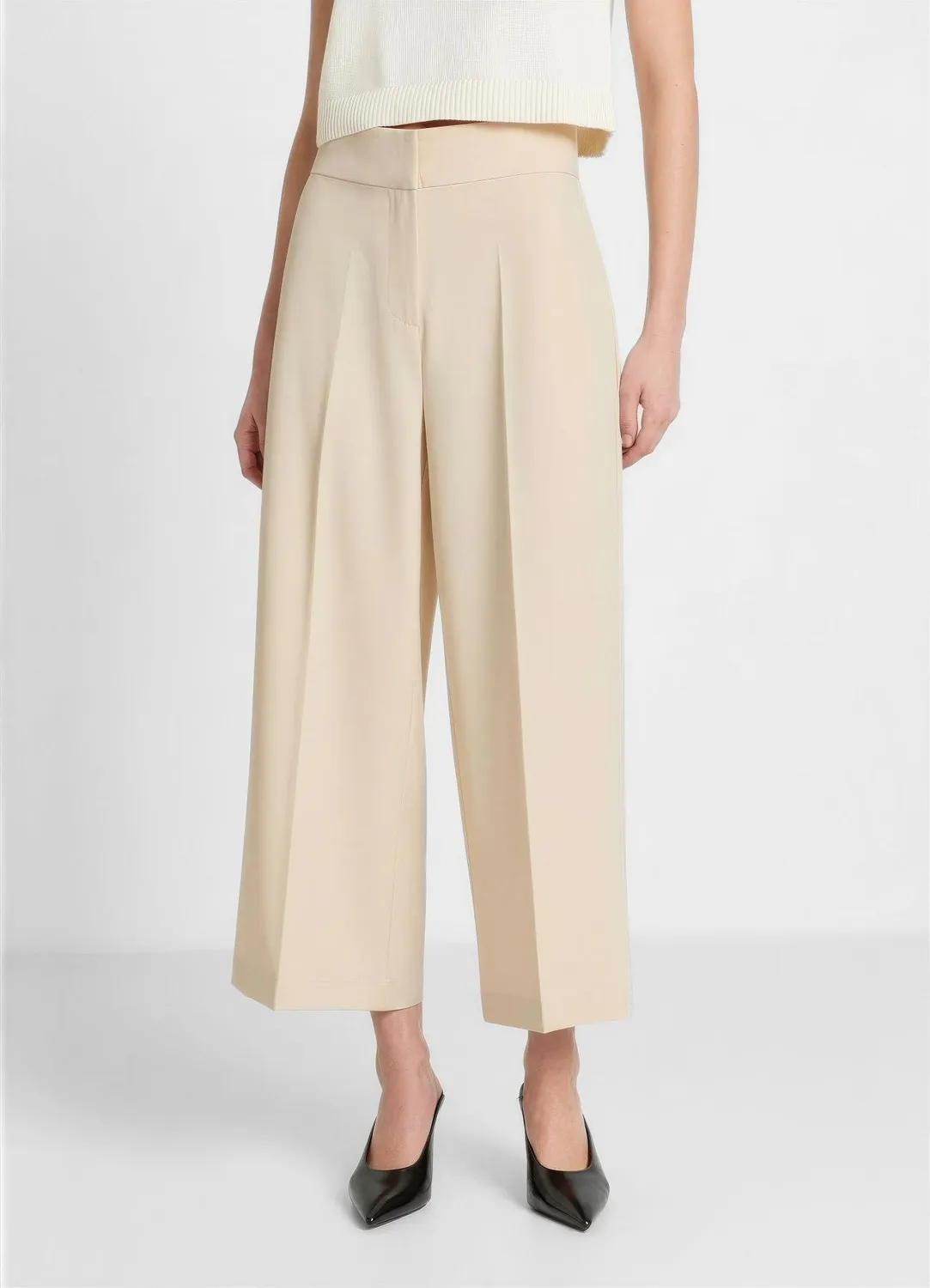 Calliope pantalon palazzo court femme uni
