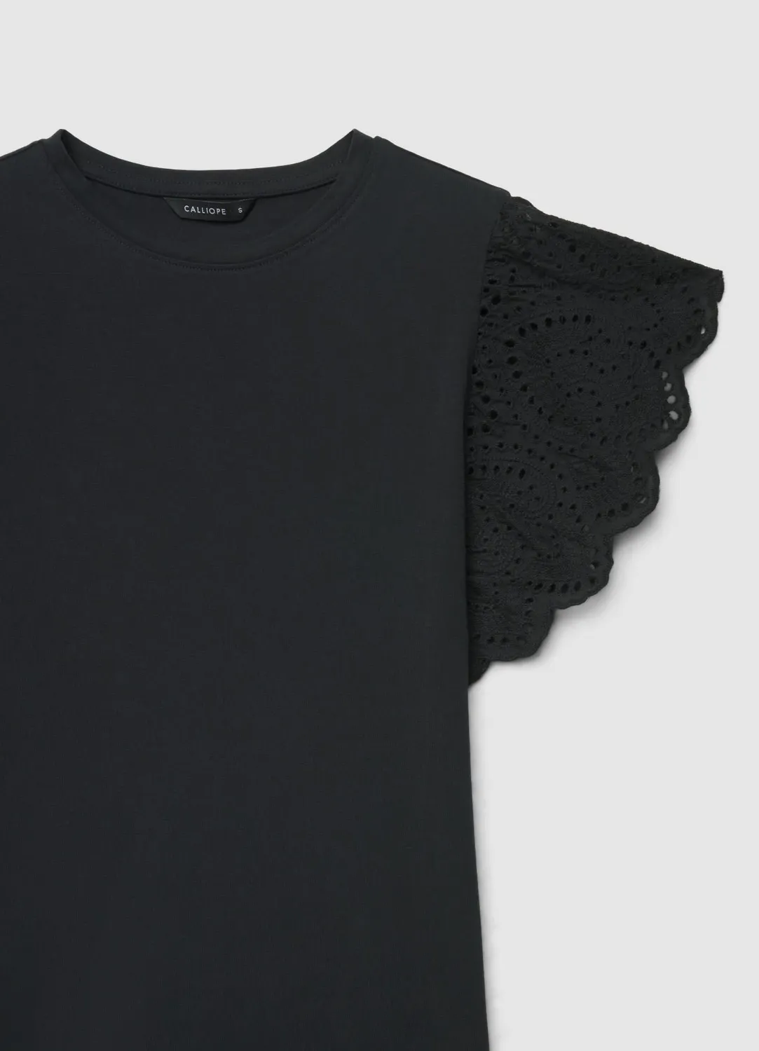 Calliope t-shirt manches volants sangallo femme