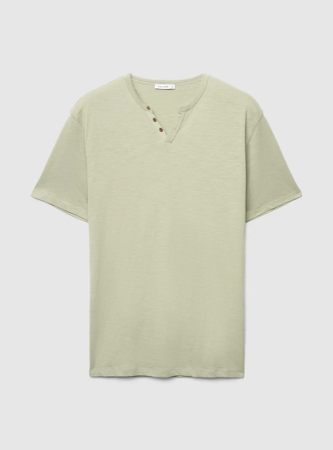 Calliope T-shirt serafino uni homme effet flammé