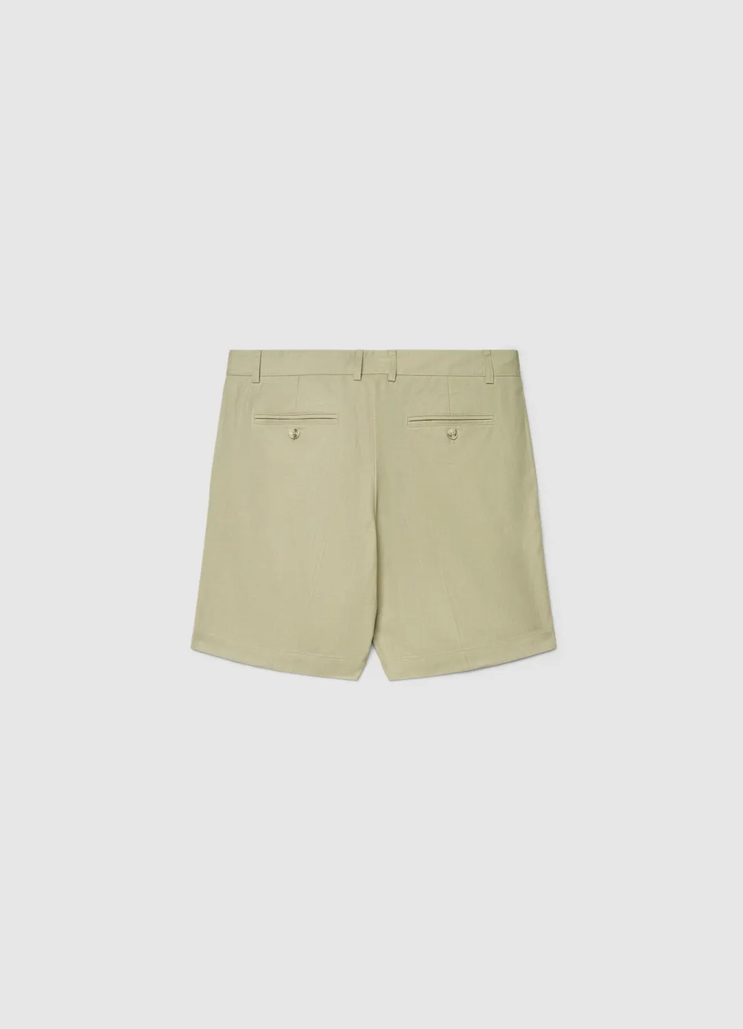 Calliope bermuda à pinces short homme uni passants ceinture