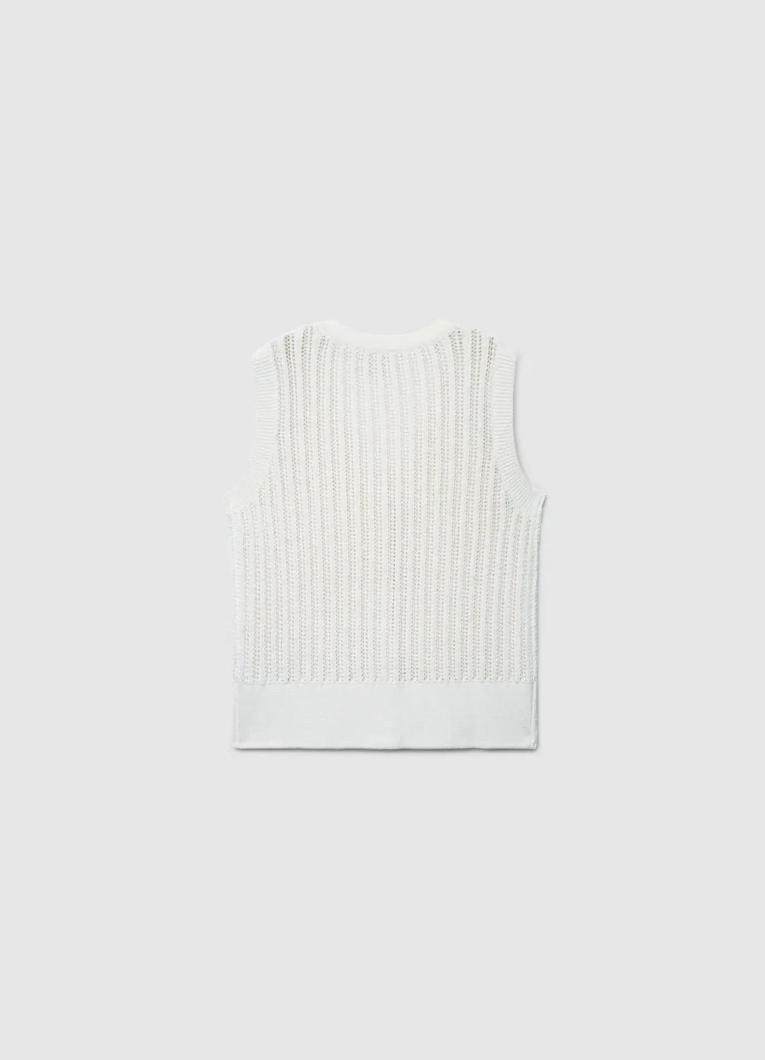Calliope Gilet maille ajourée col V boutonné