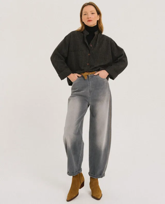 Tinsels Xanrey Black Wave jean balloon coton noir