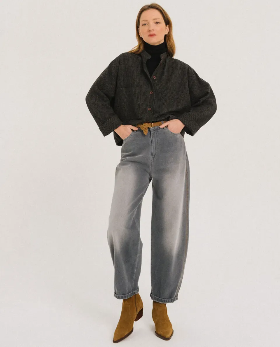 Tinsels Xanrey Black Wave jean balloon coton noir