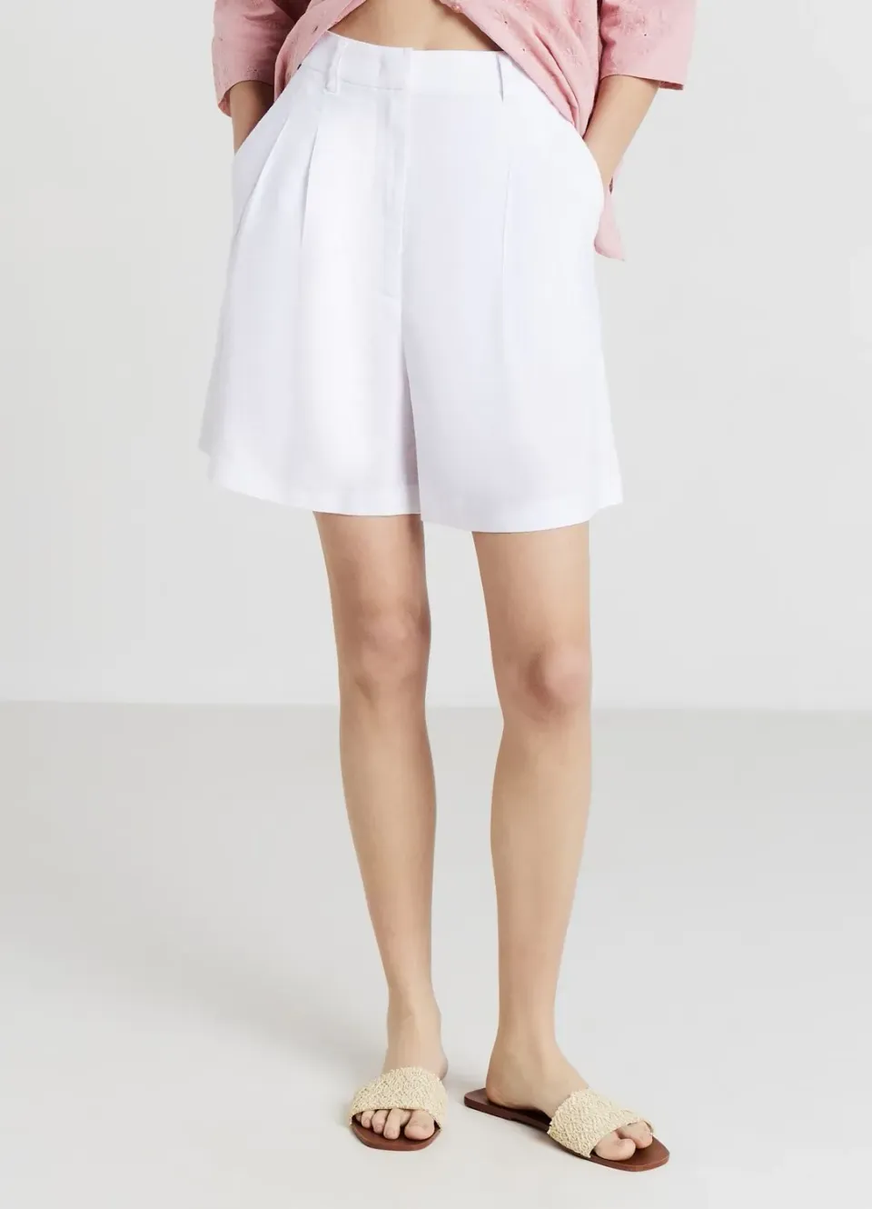 Calliope bermuda femme uni coton été