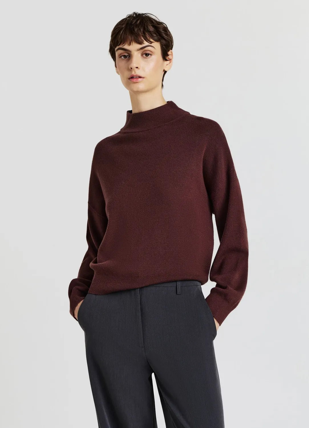 Calliope pull col montant femme manches longues