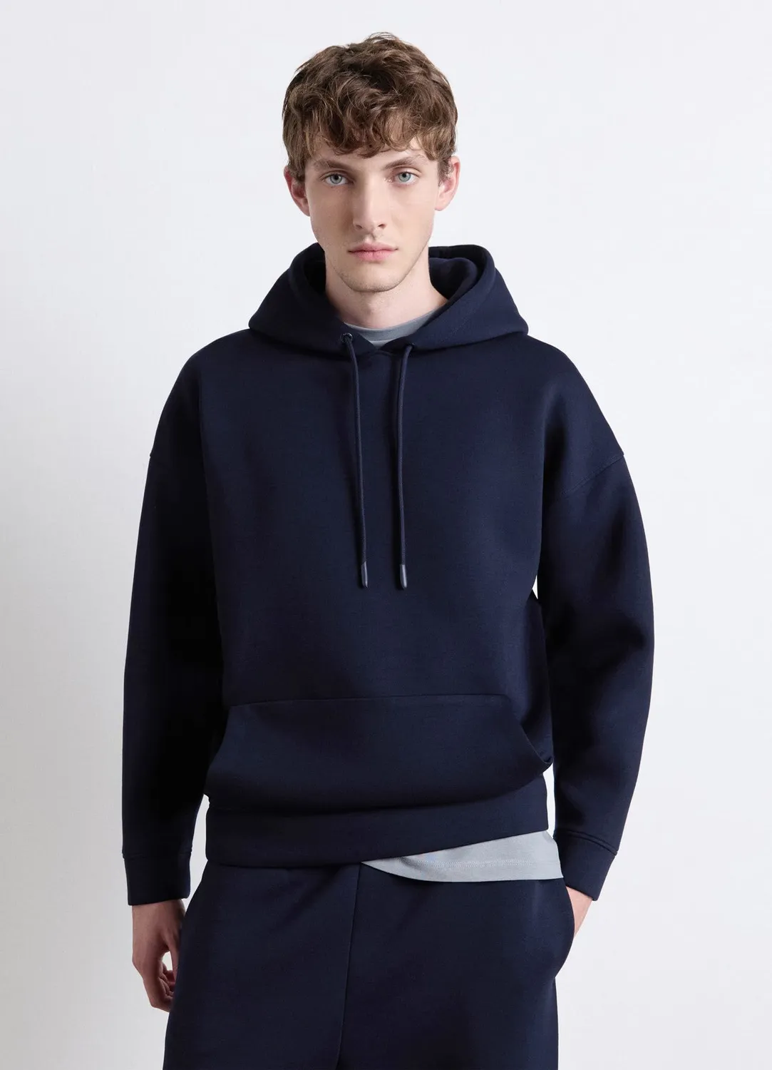 Calliope sweat à capuche homme uni poche kangourou