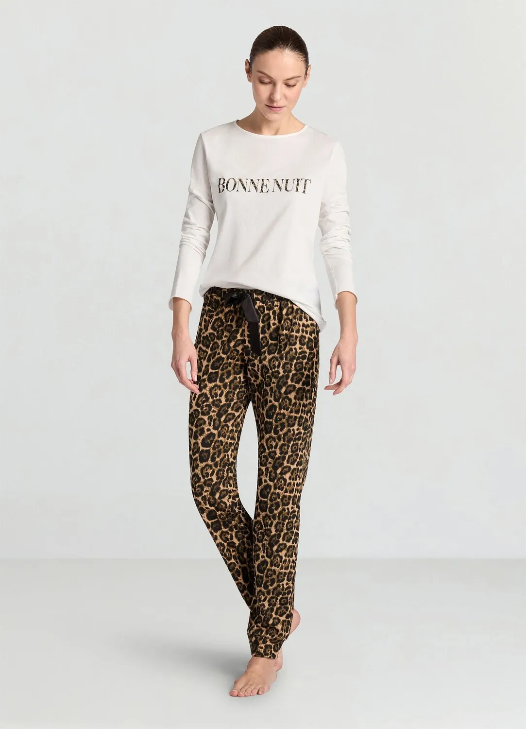 Calliope pyjama long femme animalier set 2 pièces