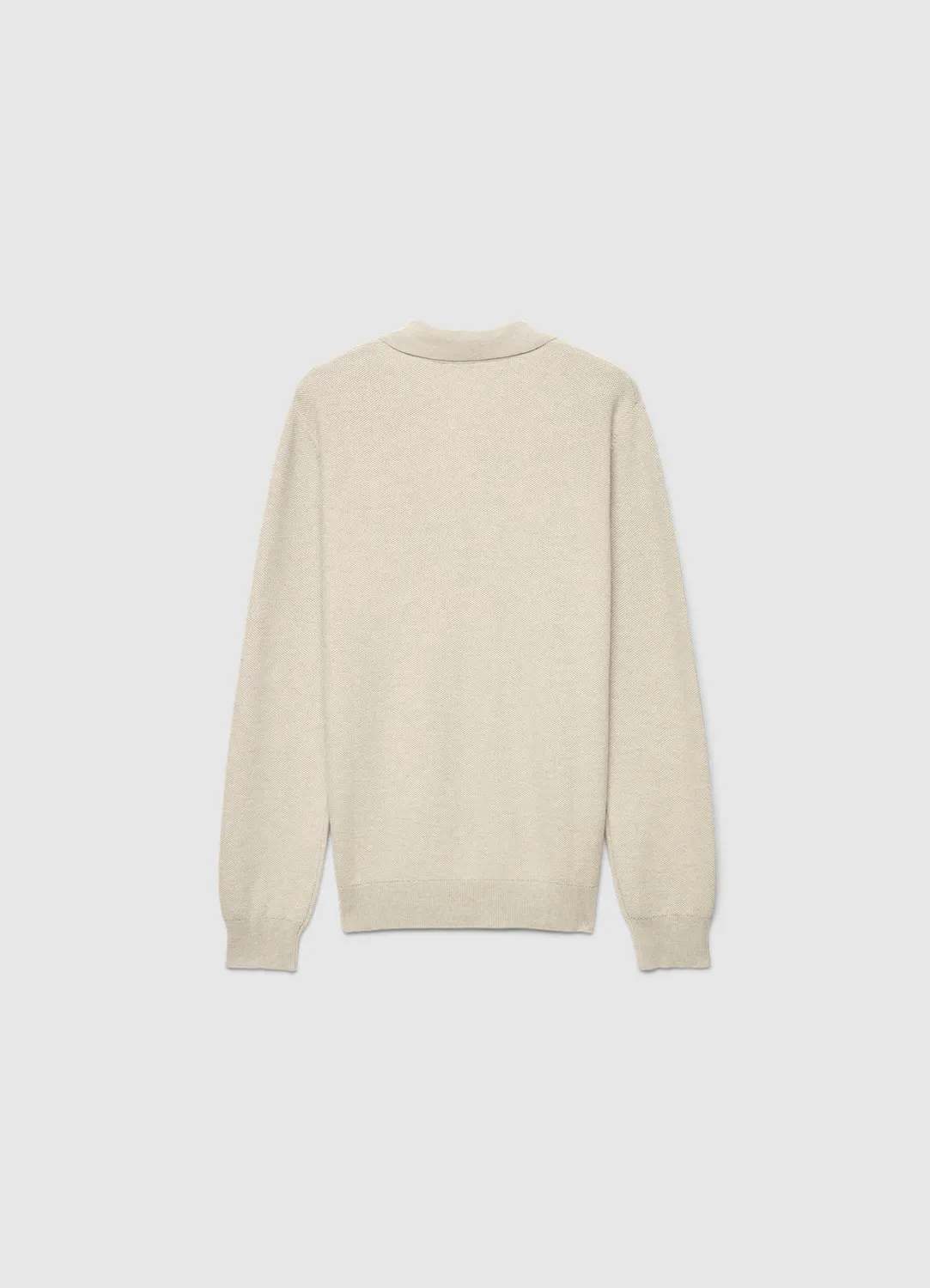 Calliope polo homme manches longues texturé