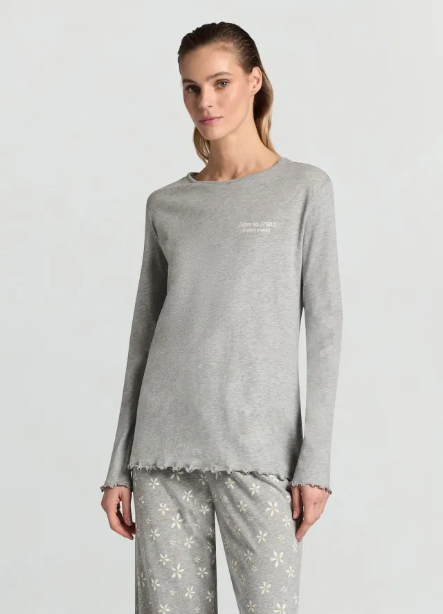 Calliope pyjama long femme à fleurs coton