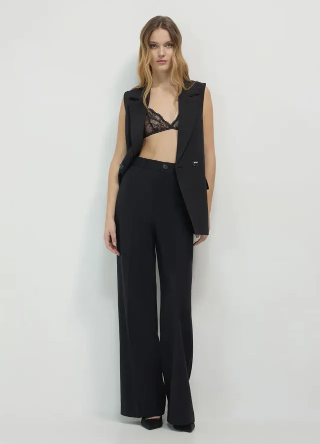Calliope pantalon palazzo femme uni regular