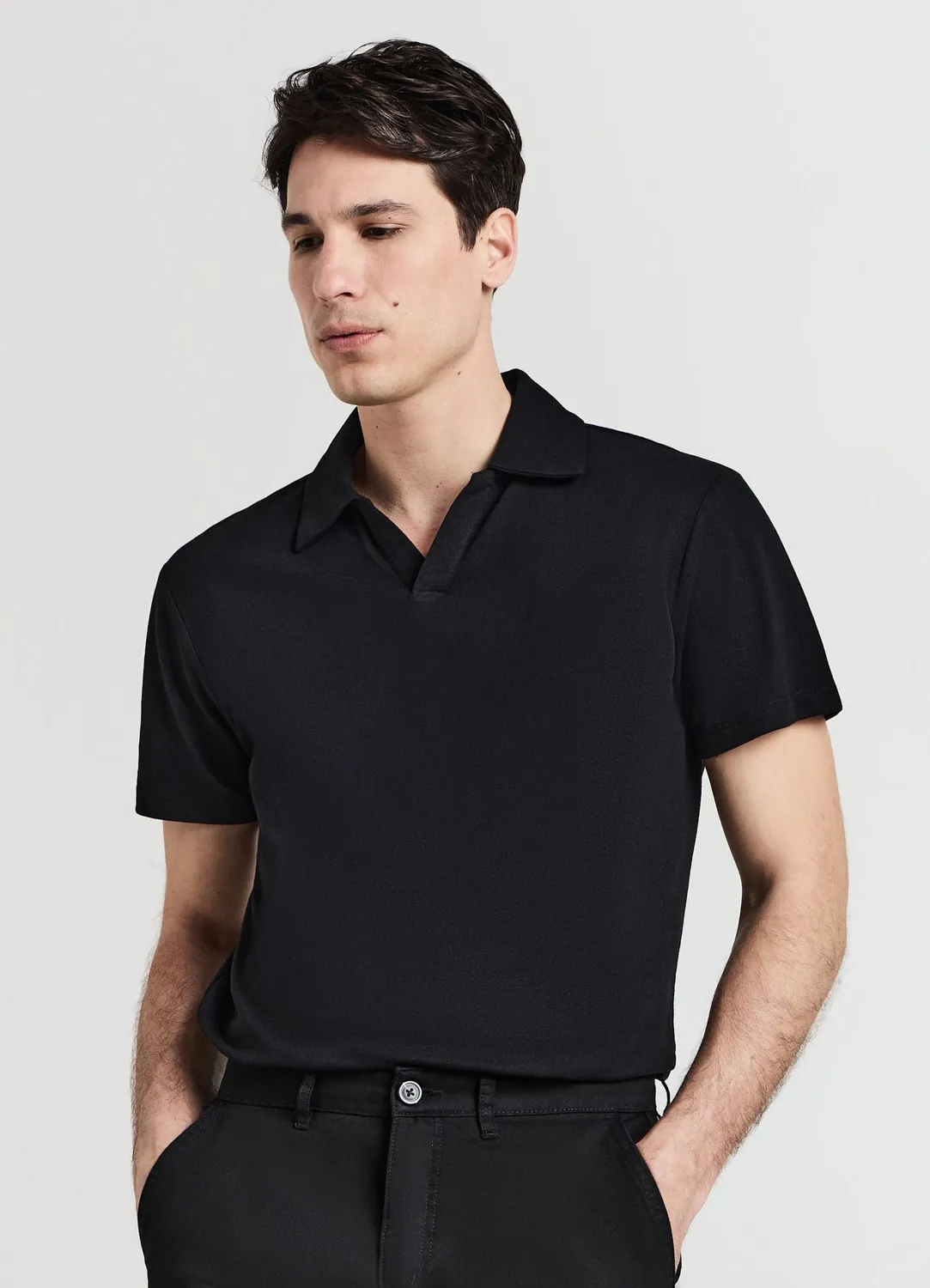 Calliope polo homme manches courtes coton uni