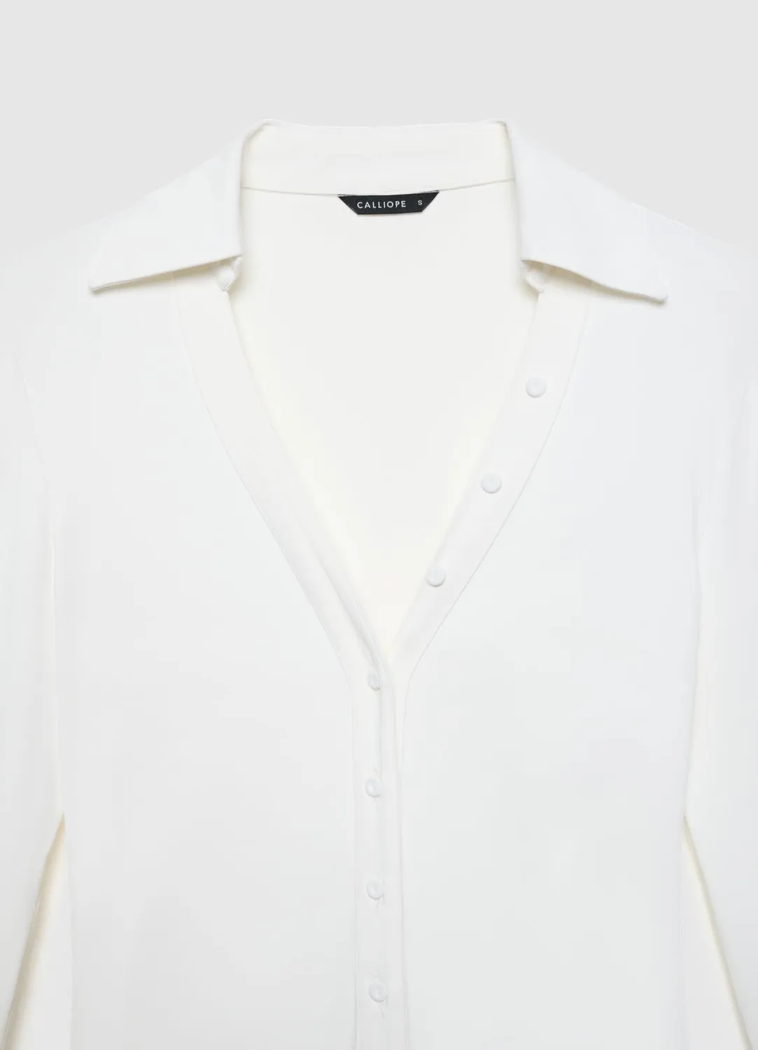 Calliope Chemise unie femme boutons manches longues