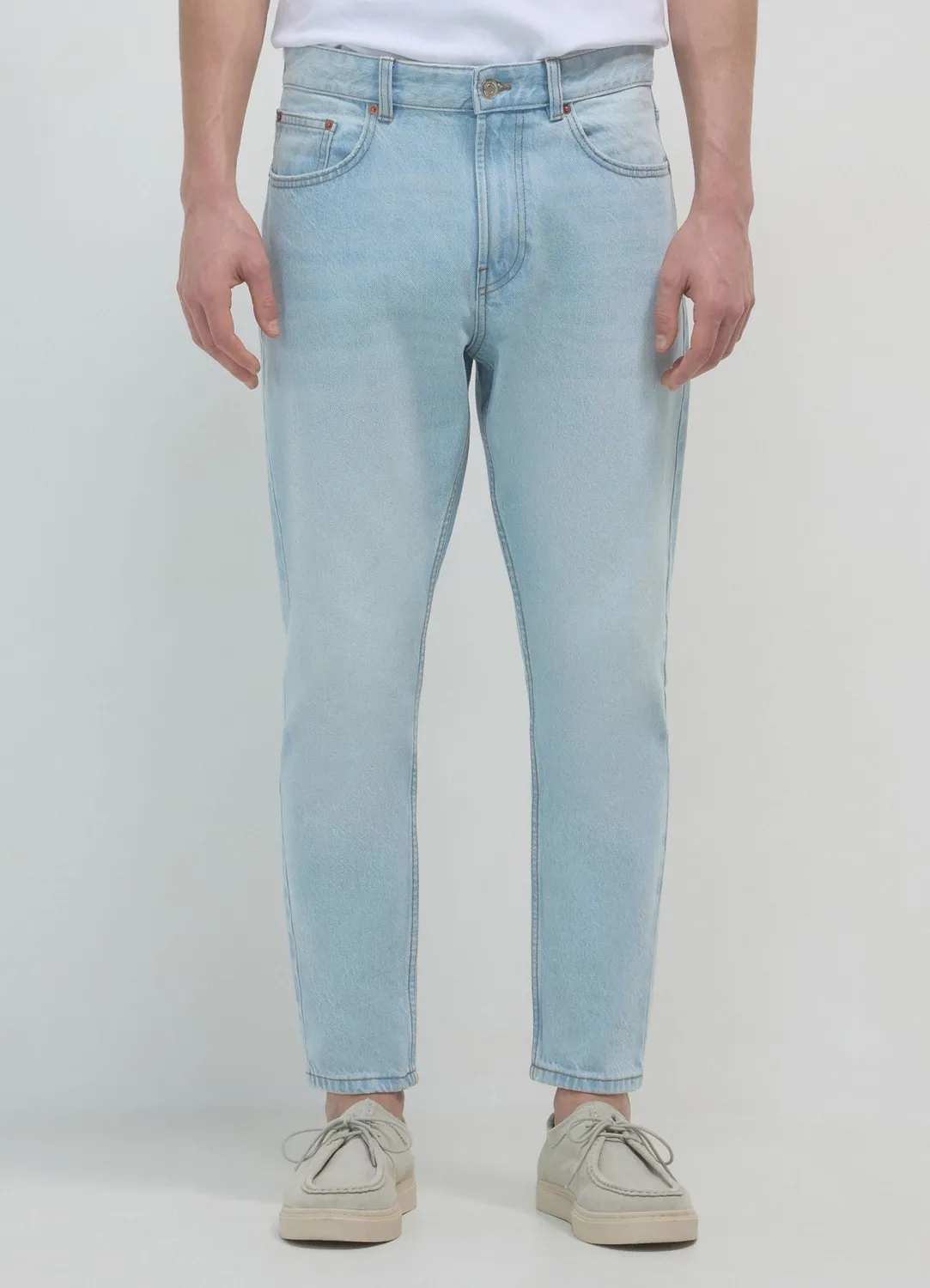 Calliope jean cropped délavé homme coupe regular