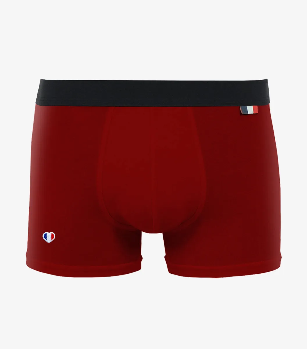 Cocorico Iconique boxer homme rouge coton