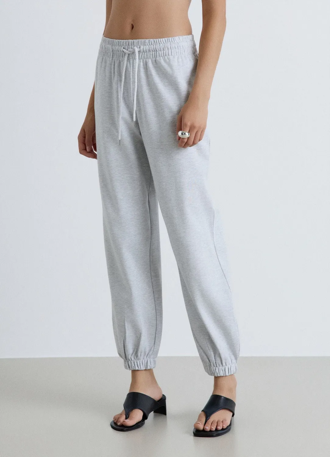 Calliope pantalon jogger femme taille haute uni