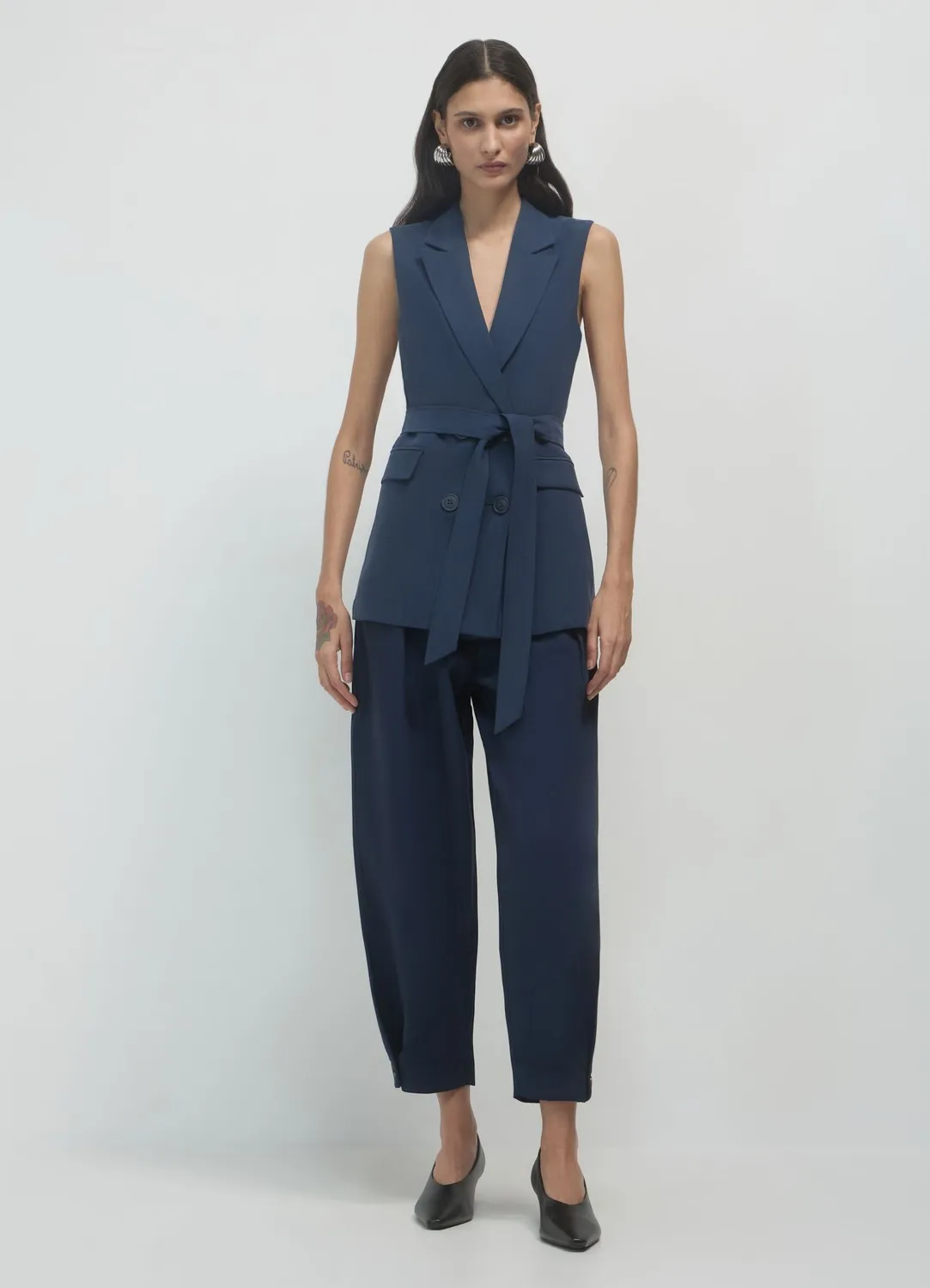 Calliope pantalon barrel fit femme coupe regular