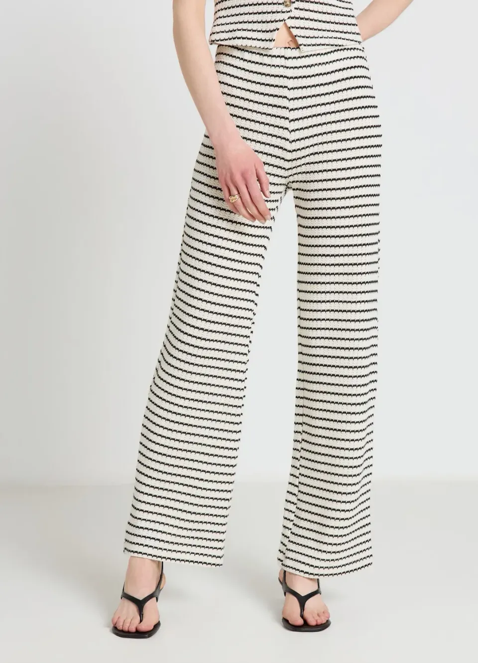 Calliope pantalon palazzo jogger rayé femme jambe large