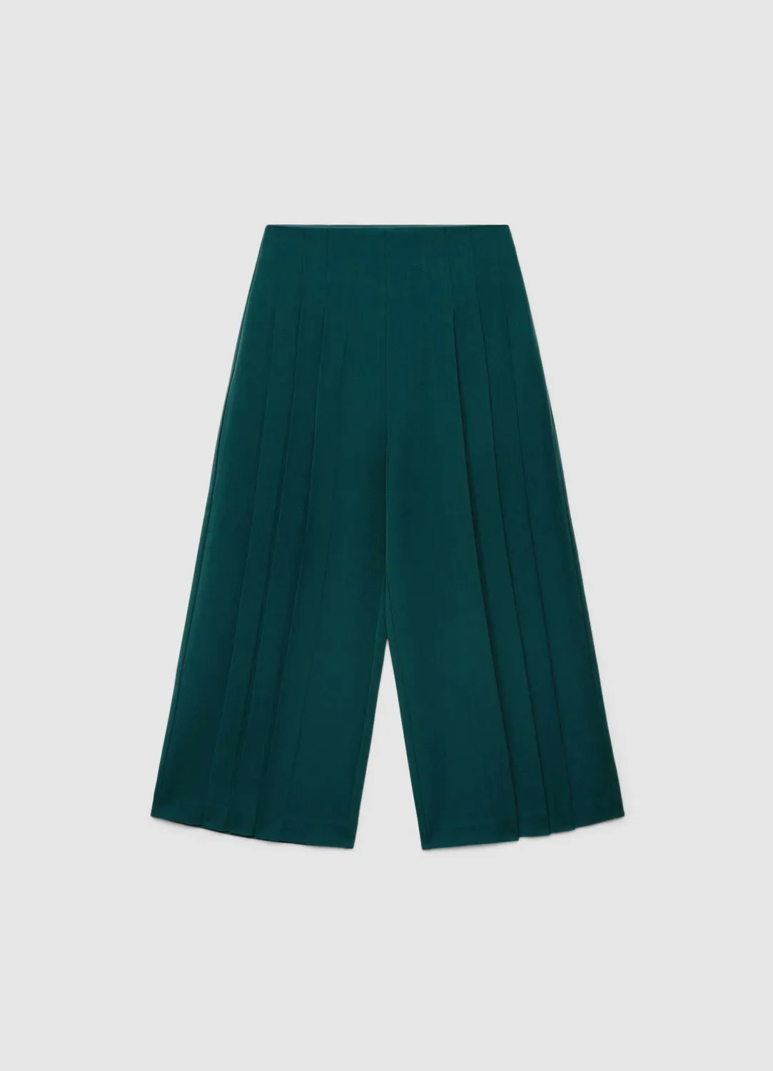 Calliope pantalon culotte femme plis taille haute cropped