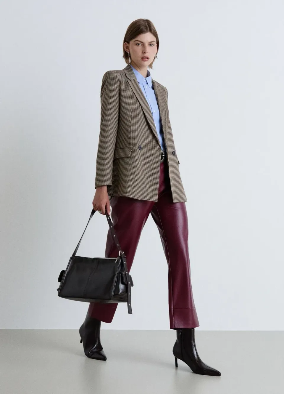 Calliope veste femme double-bouton pied-de-poule