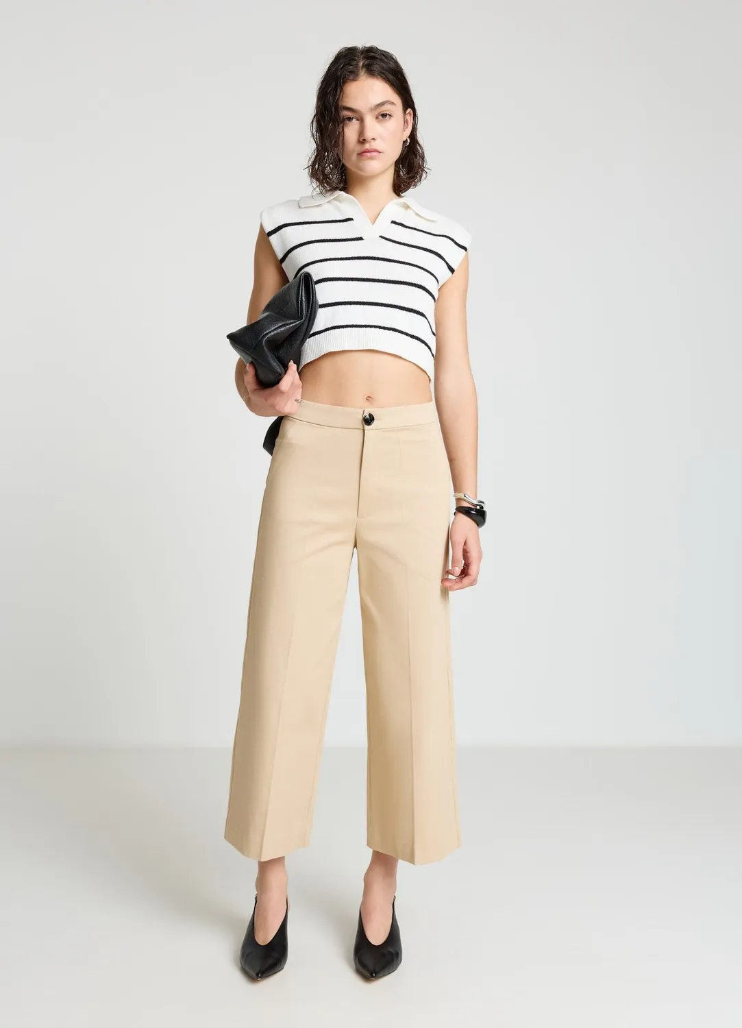 Calliope pantalon culotte tailleur femme uni