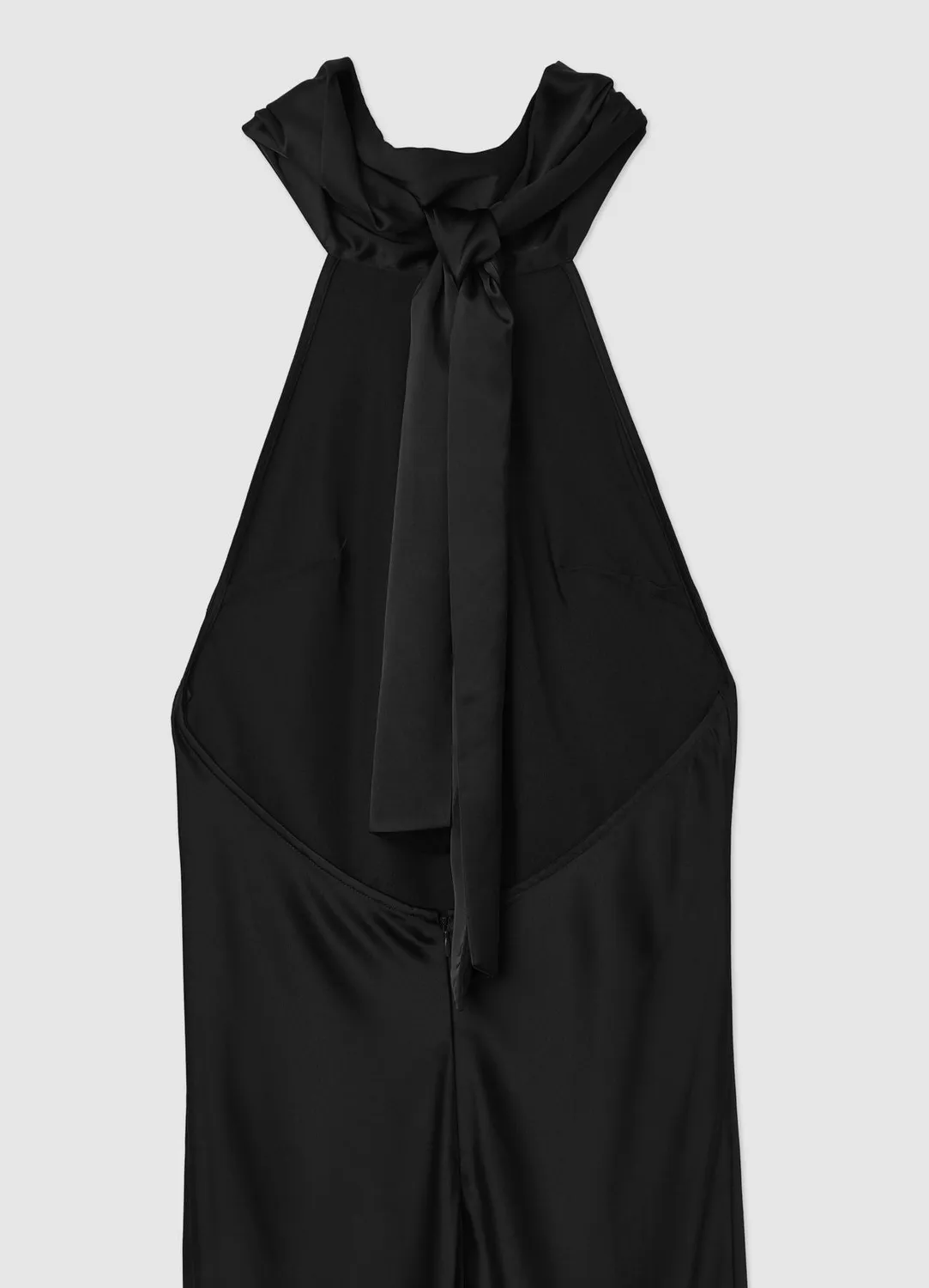 Calliope Atelier halterneck robe longue satinée