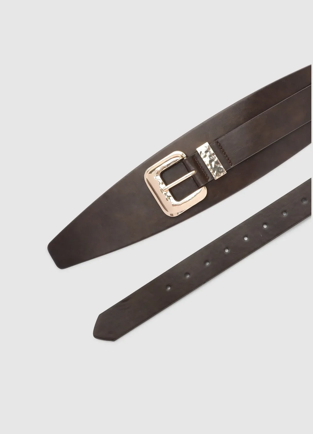Calliope ceinture taille haute boucle dorée femme