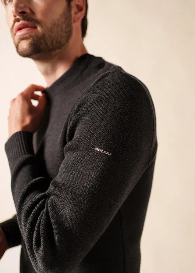 Saint James Rochefort pull marin anthracite mérinos