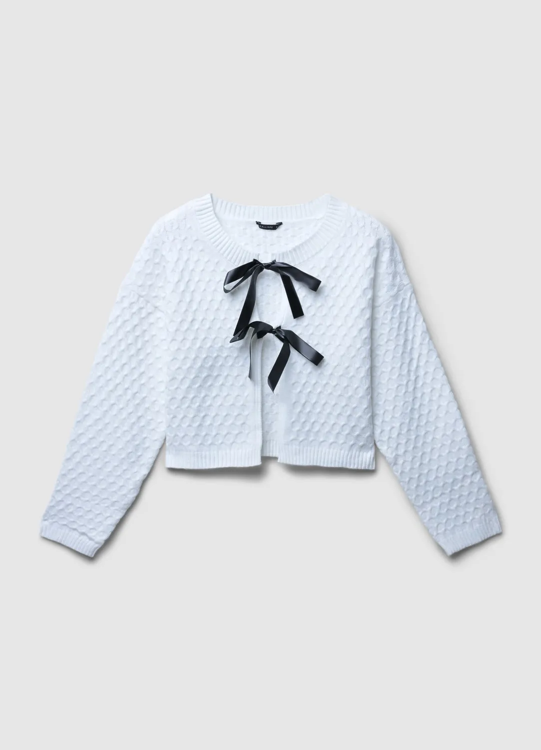 Calliope nœuds cardigan femme col rond manches longues