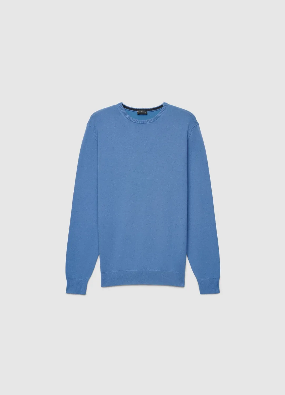 Calliope uni col rond pull homme à côtes