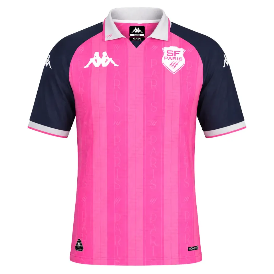 Robe di Kappa Kombat Pro Home Stade Français Paris 26/27 maillot rose