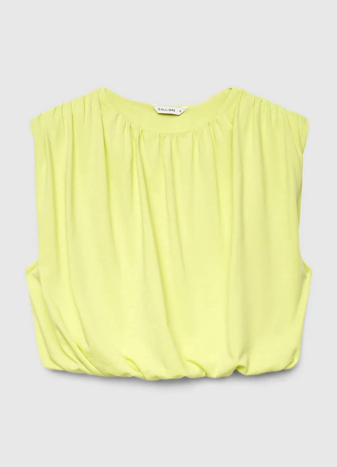 Calliope top sans manches femme col froncé uni