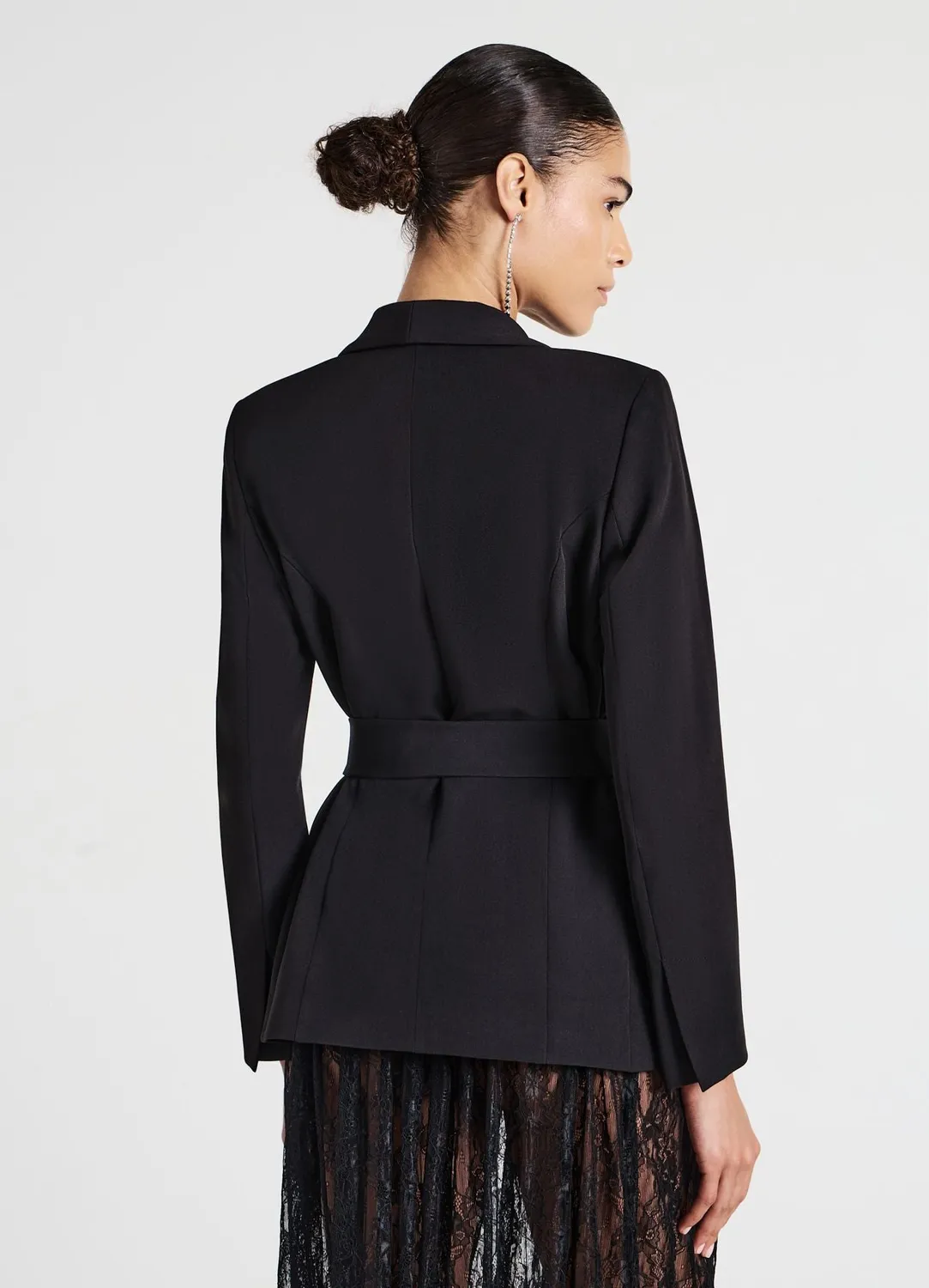 Calliope veste ceinturée femme col châle unie