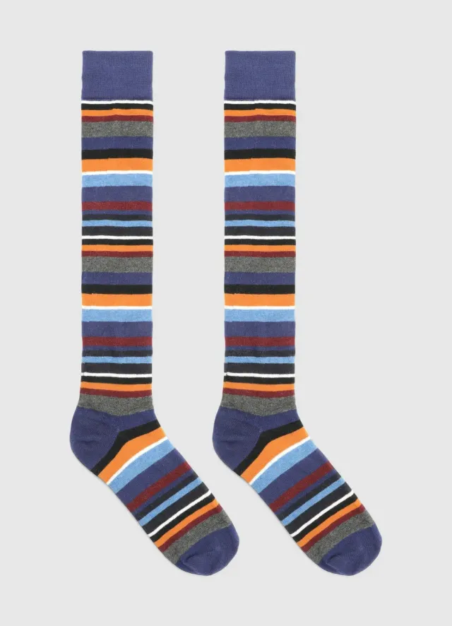 Calliope chaussettes hautes homme rayées