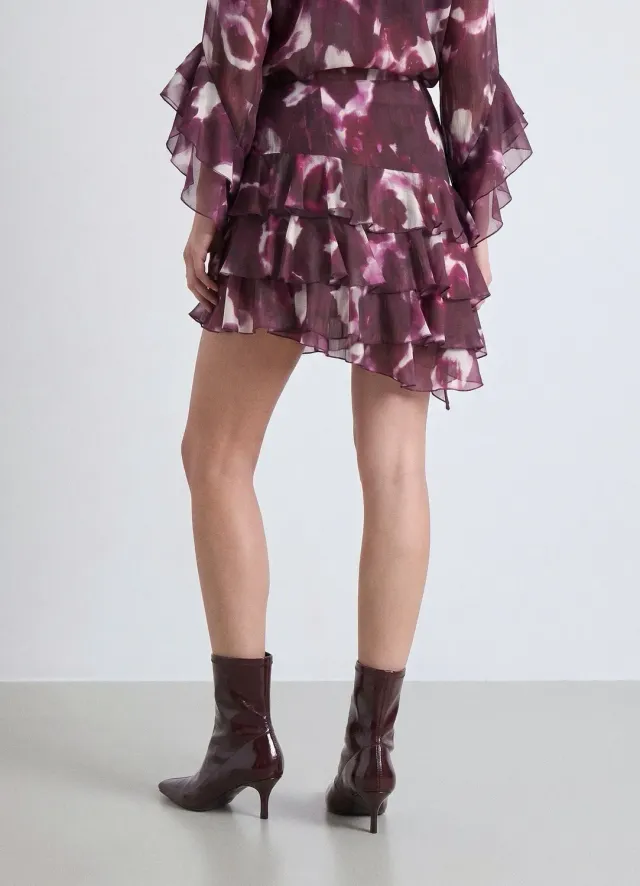 Calliope Mini Jupe Femme à Volants Imprimé Floral