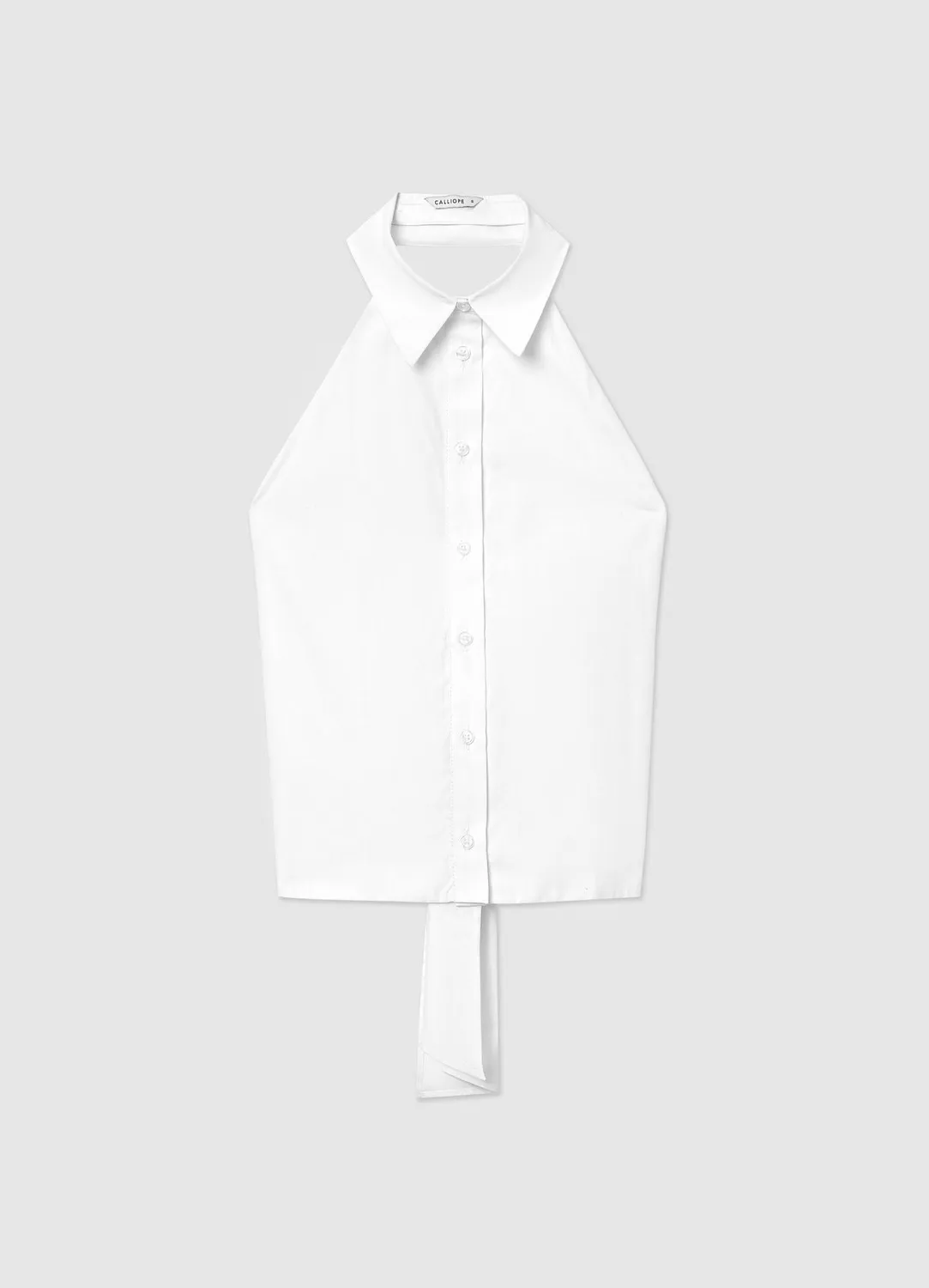 Calliope top chemise femme licou uni en coton