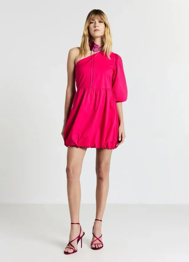 Calliope robe courte monospalla ballon XS-M